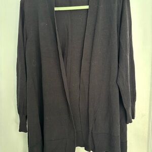 Kasper Women's Charcoal Open Front Cardigan